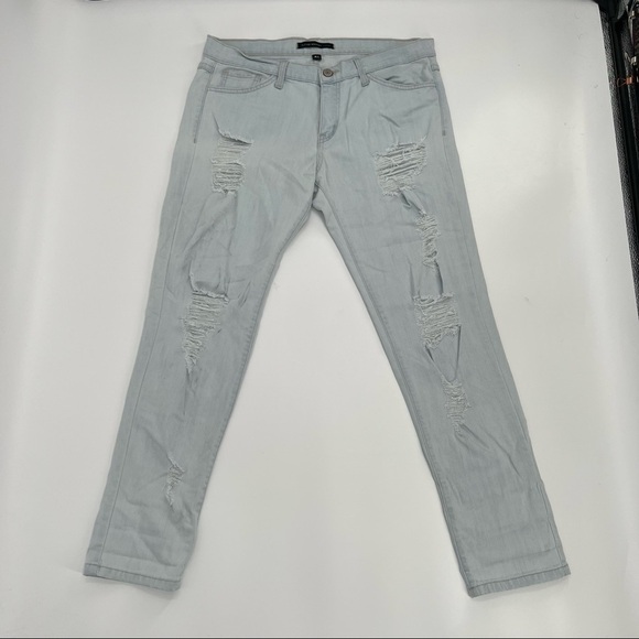Flying Monkey Platinum Distressed Denim Skinny Jeans Size 28 Women’s - Picture 1 of 7